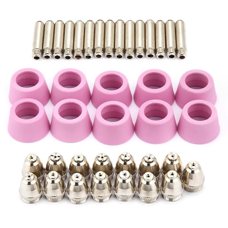 40pc/set AG60 SG55 Plasma Cutter Cutting Torch Consumables Electrode Nozzles