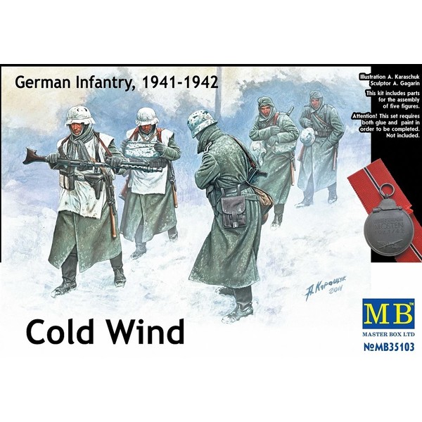 Master Box Models 1/35 "Cold Wind" WWII German Infantry, 5
