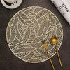 Hosoncovy 4 Pack Leaf Decorative Placemats PVC Placemats Hollow Dining