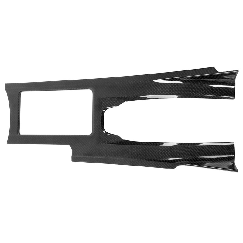 Carbon Fiber Center Console Gear Shift Cup Holder Panel Cover