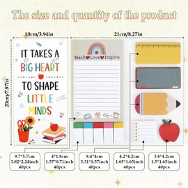 DTUIEUI Teachers Appreciation Graduation Gifts End of Year Back To School Thank You Christmas Stocking Stuffers Retirement Thanksgiving Goodbye Gifts Sticky Note Set Present for Best Teacher Women Men