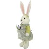 Northlight 20" White and Green Standing Girl Rabbit Easter Figure