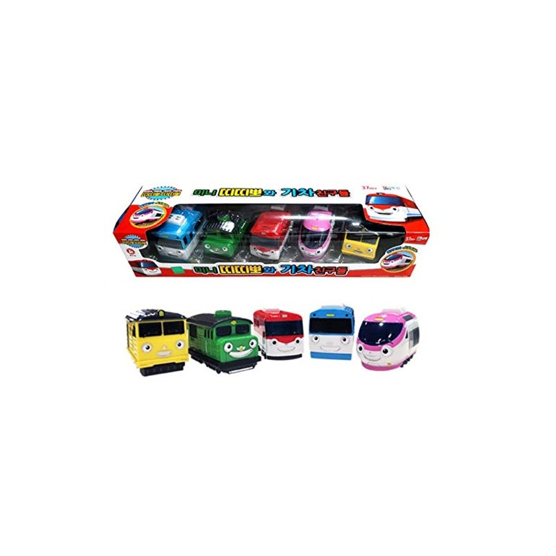 Titipo and Friends Pullback Gear Toy Mini 5 Trains Character