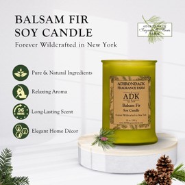 ADK Balsam & Fir Scented Candle, 20 Oz Natural Aromatherapy Candle for Home Decor & Kitchen Décor, Relaxing Plant-Based Wax Candles Perfect for Gift Giving