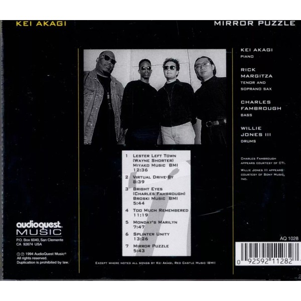 KEI AKAGI - MIRROR PUZZLE NEW CD