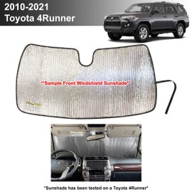 YelloPro Auto Custom Fit Car Front Windshield Sunshade for 2010 2011 2012 2013 2014 2015 2016 2017 2018 2019 2020 Toyota 4Runner SR5 Trail Limited Nightshade SUV, Sun Shade Made in USA
