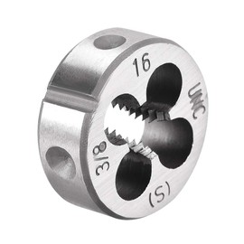 uxcell 3/8"-16 UNC Round Die, Machine Thread Right Hand Threading Die, Alloy Tool Steel