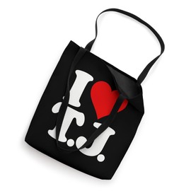 I LOVE HEART T.J. TJ T J INITALS MONOGRAM NAME NICKNAME Tote Bag