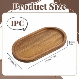 Bathroom Vanity Tray, Acacia Wood Soap Dispenser Tray, Toilet Tank Tray, Kitchen Tray, Comestic Holder Bathtub Organizer, Home Decor Ideal for Jewelry, Cosmetics, and Small Items (Yellowish Brown)
