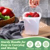 Mifoci 24 Pack 16.9 Oz/ 500 ml Square Deli Containers