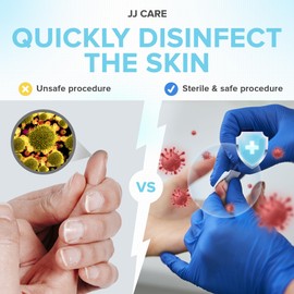 JJ CARE Large Alcohol Prep Pads [Pack of 60], 4 x 6" Sterile Alcohol Pads Individually Wrapped, 70% Isopropyl Alcohol Wipes, 2 Ply Alcohol Swabs, Perfect for Medical, First Aid Kit and Home