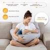 LOOLAY Pregnancy Pillow, Nursing Pillow, 190 cm, Side Sleeper Pillow,