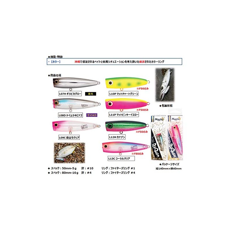YAMASHITA Popper Pop Queen F50 50mm 5g Matte Pinky Yellow