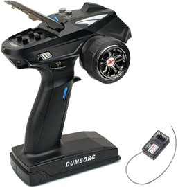 KAIMIO DUMBORC X6 2.4Ghz 6-Channel Remote Control Transmitter with X6F Receiver, Low Power Alarm and Runaway Protection, Radio Controller for Remote Control Car/Boat/Tank Mixed Mode