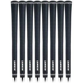 Lamkin Crossline Black Golf Grip Bundle (8 Piece), Midsize