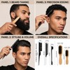 5 Pcs Slick Back Hair Brush Set for Men, 2