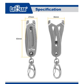 LABEAR-Nut & Bolt Head Size Gauge | SAE 5/16″–1″ + Metric 8–25 mm | Pocket Keychain Nut/Bolt Size Finder Caliper for Mechanics & DIY