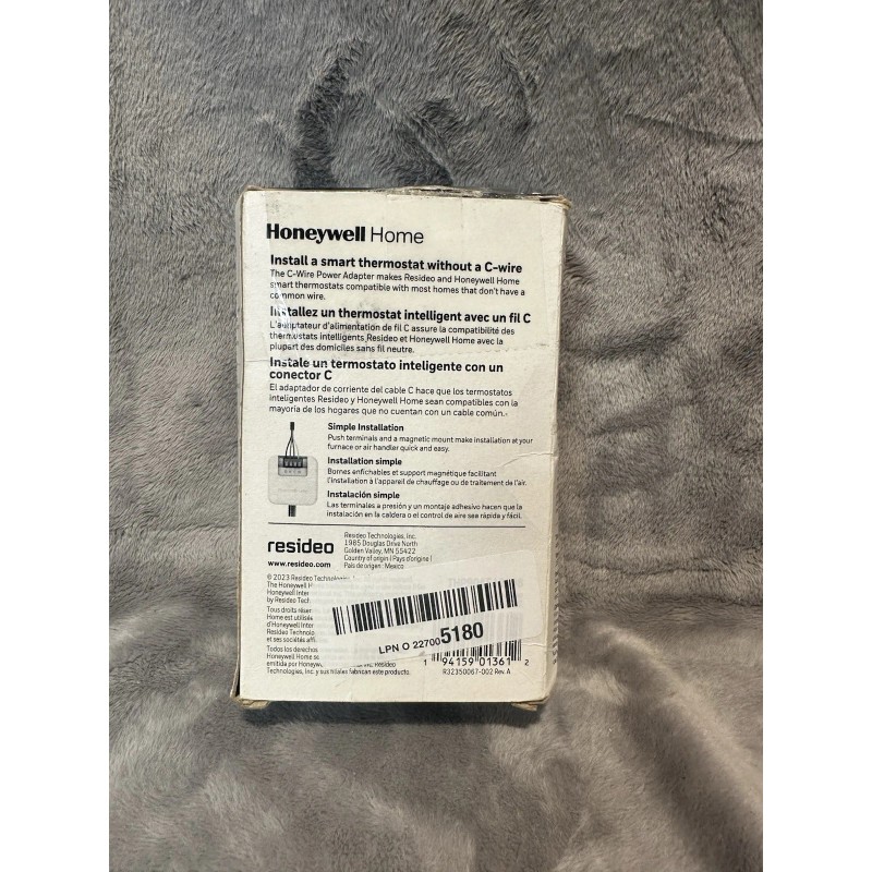 Honeywell Home THP9045A2098 C-Wire Power Adapter