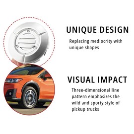 RTrhinoTuning 4PCS 3.25in Wheel Center Caps Compatible with Suburban Silverado Tahoe 18" to 22" Rim OD: 3.27"(83 mm) ID: 3"(76 mm) Silver Hub Caps