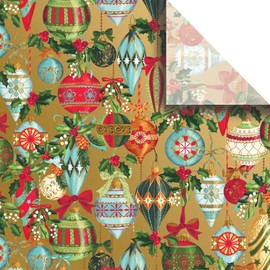 Jillson & Roberts Printed Christmas Gift Tissue 20" x 30", Ornamental Beauty (24 Folded Sheets)