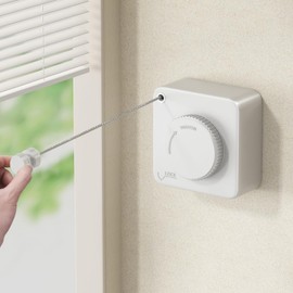 MUSTORN Non-Sagging Retractable Clothesline Indoor & Outdoor Clothes Line Heavy Duty Clothes Drying Line Retracting Laundry Line Wall Mounted Stainless Steel Line-15.1 Feets（White）