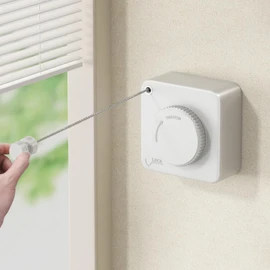 MUSTORN Non-Sagging Retractable Clothesline Indoor & Outdoor Clothes Line Heavy Duty Clothes Drying Line Retracting Laundry Line Wall Mounted Stainless Steel Line-15.1 Feets（White）