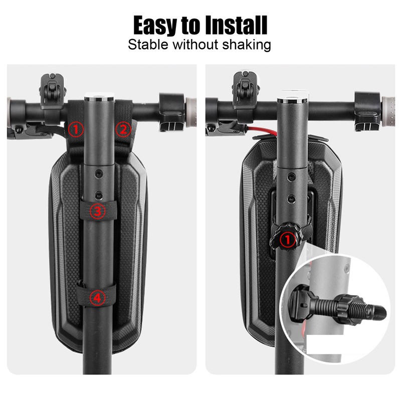Scooter Front Bag EVA Hard Shell Waterproof Reflective Large Capacity