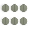 Evionlin Green 2-1/2 inch Drawer Pulls, 12 pcs (Half Round