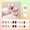 HUIYUNTIAN Press On Nails, Glitter, Full Coverage, Square False Nails