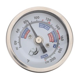 Vaguelly Threaded Stainless Steel Wine Thermometer for Brewing High Precision Dial Thermometer with Display Easy Installation for Wine Containers and Brewing Pots and Reliable Temperature