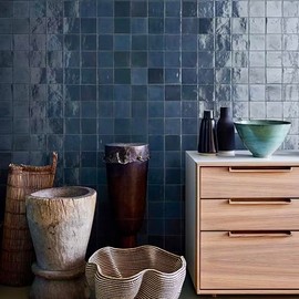 4x4 Zellige Ceramic Tile Into Z Blue Deep Blue (45)