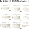 12pcs Pots and Pans Set, Nonstick Cookware Set Detachable Handle,