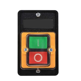 Switch for Circular Saw, Akozon Start Stop Push Button Motor On/Off Switch 3-Phase On/Off Push Button Power Switch Self-Locking Mechanical Device Control for Motor