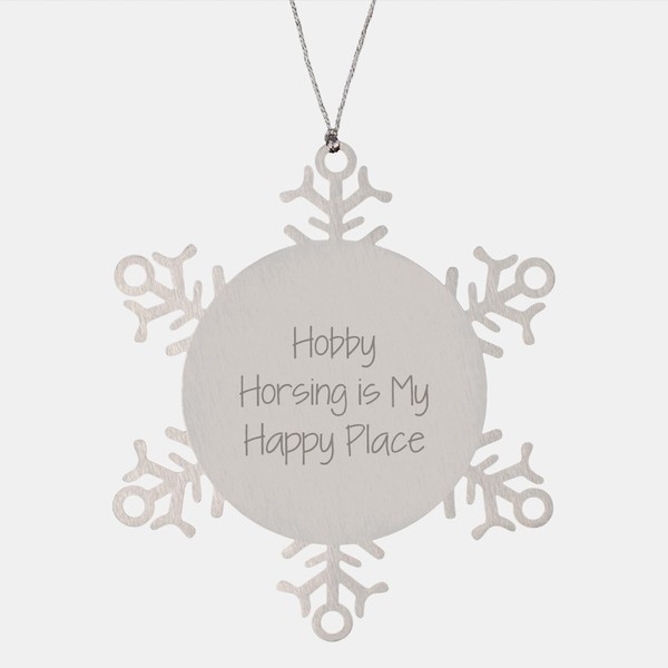 Hobby Horsing Snowflake Ornament Christmas Unique Gifts for Hobby Horsers