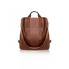 FuninCrea Women's Waterproof Daypack Women's Anti-Theft Backpack Handbags PU Leather