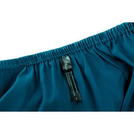 SilRiver Calzoncillos de satén de seda para hombre, ropa interior de bikini para mejorar el bulto, Azul (Lyons Blue), Medium