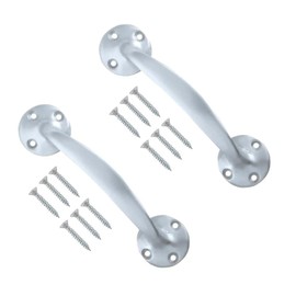 TERF® Heavy Duty Traditional Vintage Style Bow Door Pull Handle Aluminium 150mm (6 inch) Including Fixing Screw for Kitchen Cupboard Cabinet Drawer Door Pull Handle - Pack of 2