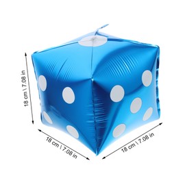 Alipis 2sets Cube Dice Balloons Theme Party Decorations Aluminum Foil Thick 10pcs*2