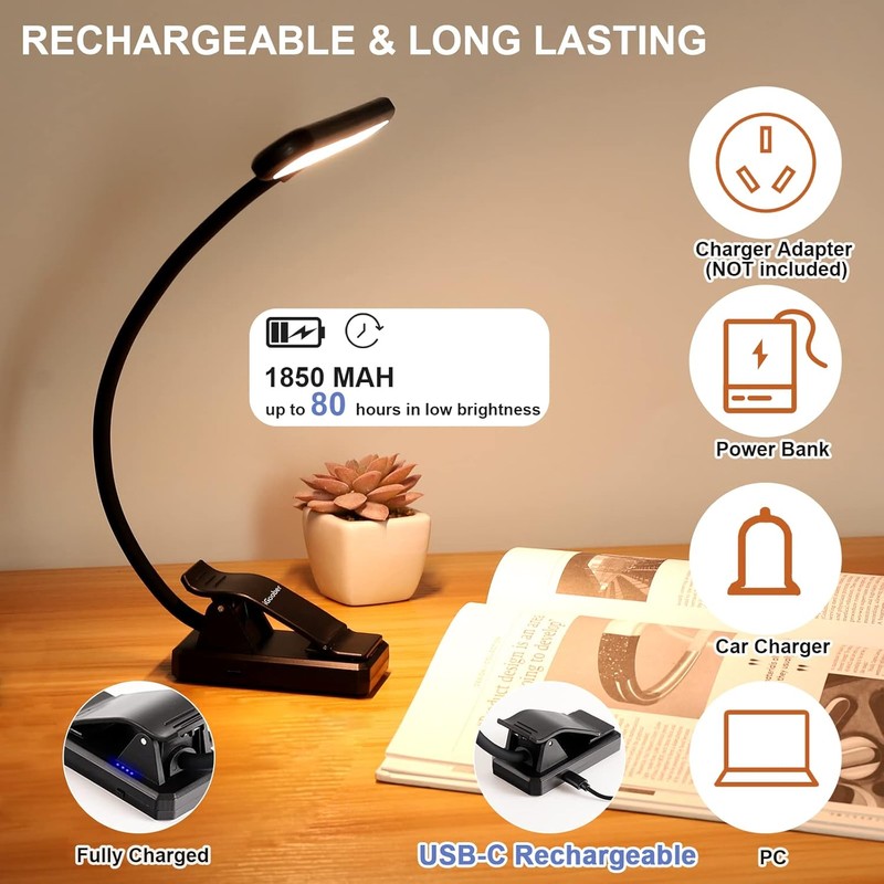 2 Pack 28 LED Music Stand Lights, Eye Caring Clip-on