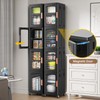 BROVIEW 4-Tier Tall Narrow Storage Cabinet Organizer, Slim Bathroom Cabinets