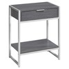 Monarch Specialties I Accent, END Table, Night Stand, GREY