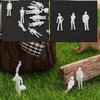 100Pcs 1:100 White People Unpainted Figures Exquisite Miniature Character Models