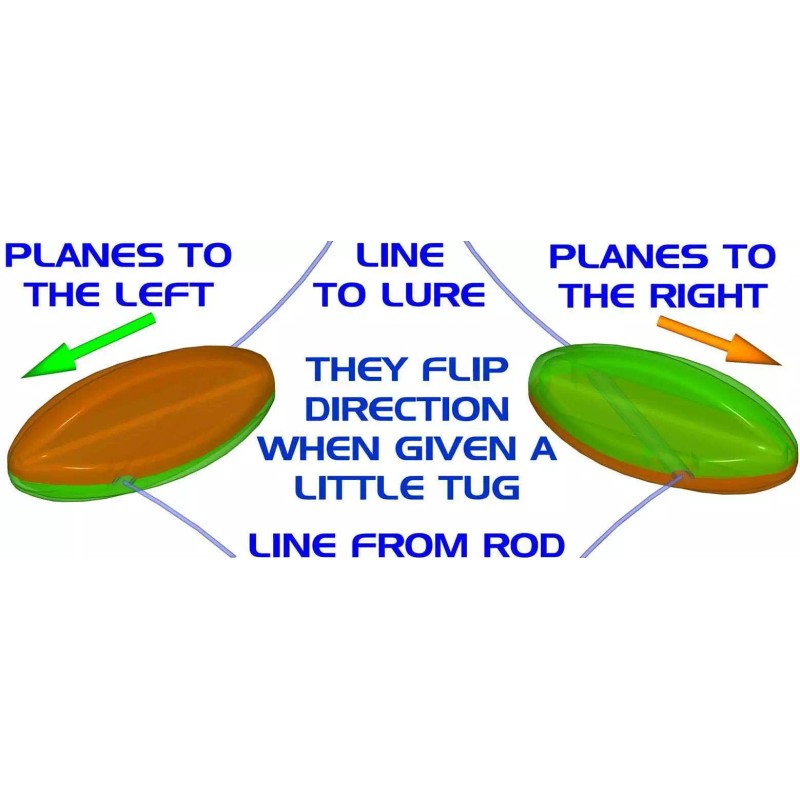 Steer It Fishing 2" clear Bullet Bobbers Steerable mini Side