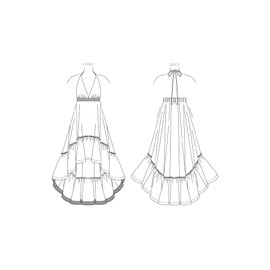 Vogue Misses Julio Cesar Dress Sewing Pattern, Multicolor 2 Piece