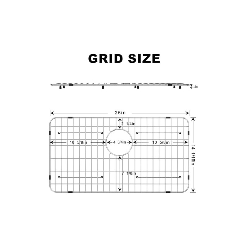 Stainless Steel Sink Grid and Protectors for Bottom of Kitchen