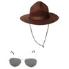 Super State Highway Patrol Trooper Mountie Hat Aviators Costume Kit