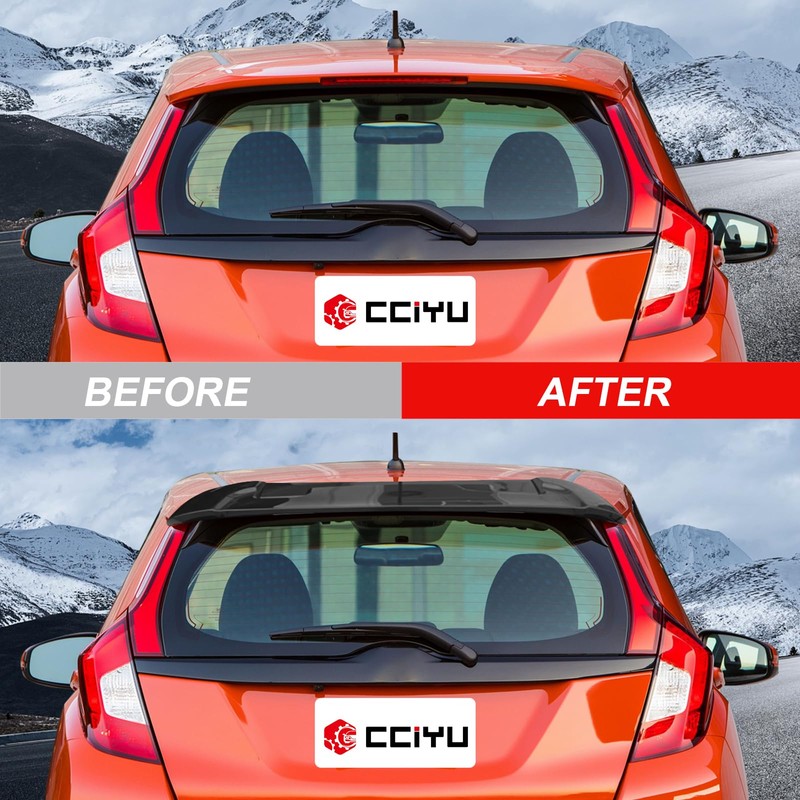 cciyu Roof Spoiler Fits for 2014-2019 for Honda Fit Rear