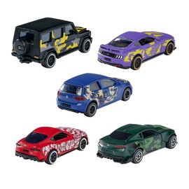 Majorette - Limited Edition 8 Gift Set - 5 Model Cars with Camouflage Design as Gift Set, Metal Toy Cars with Freewheel and Suspension for Boys and Girls from 3 Years, 212054028, Multi-Coloured