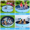 63'' Dog Pool for Large Dogs, Foldable Dog Pool Large