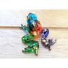 Handmade Frog Art Glass Blown Reptiles Animal Figurine
